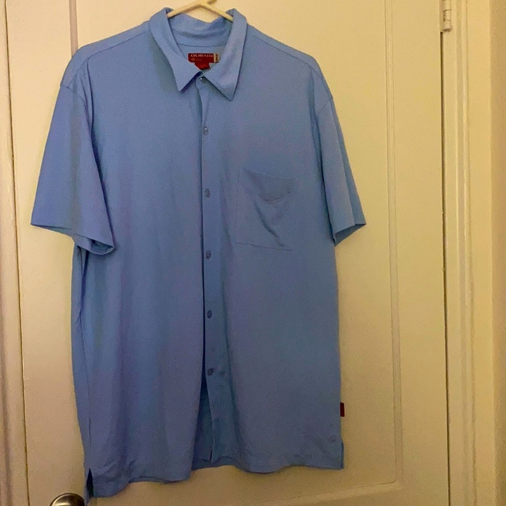 guess blue button down with pocket size: XXL
